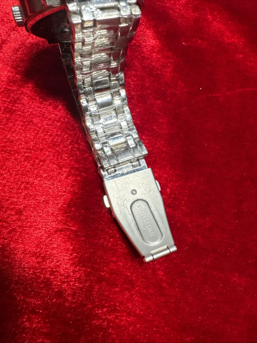 Diamond Maxx Genuine Diamond Watch Stainless Steel Not Working Missing Band Pin